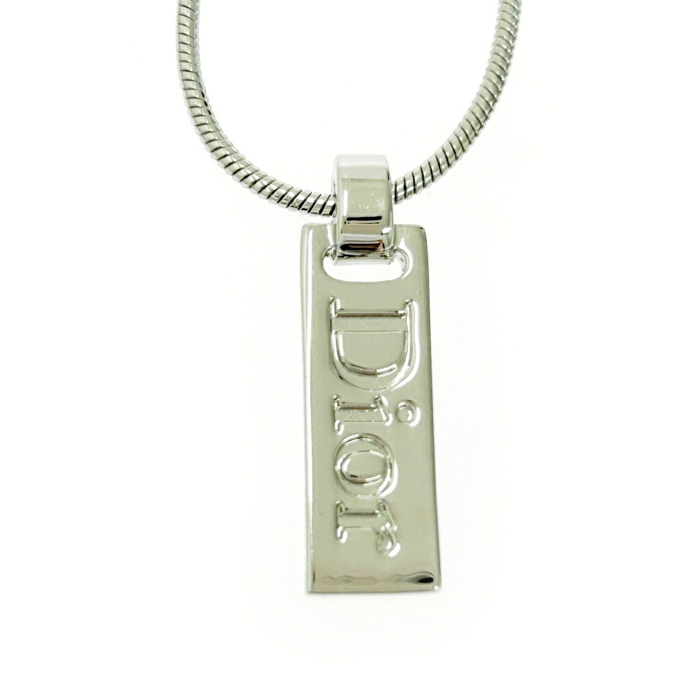 【美品】Dior シルバーネックレス 箱付き Dior ネックレス ピアス シルバー アクセサリー 箱 ショッパーつき