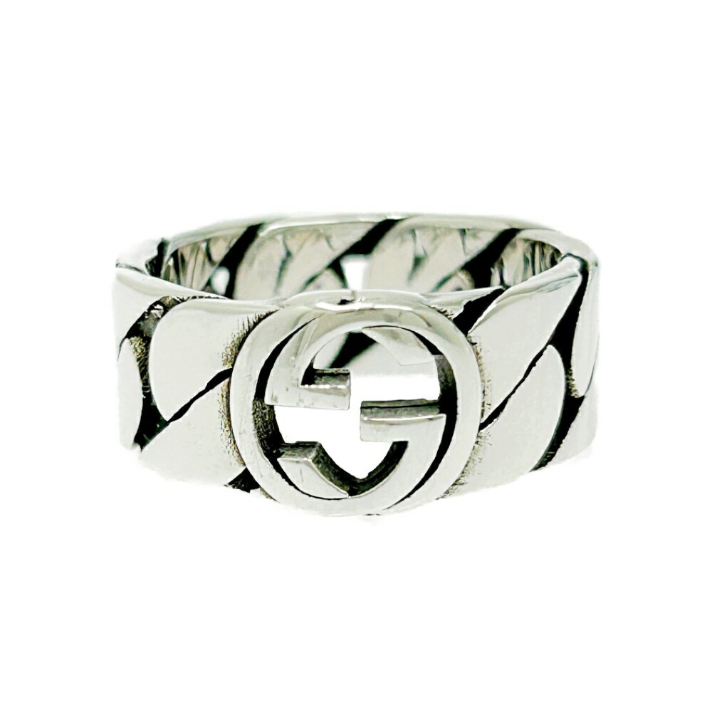 楽天市場】グッチ GUCCI 指輪 シルバー925 ロゴWチェーン 指輪リング