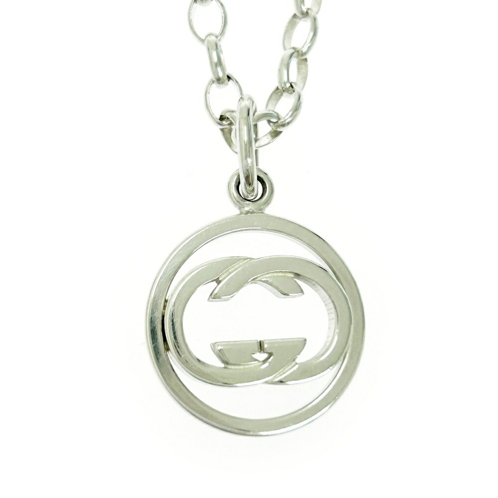 【中古】【保存袋付き】 GUCCI グッチ シルバー ドッピアG ネックレス 14.3g 925刻印 481168 ネックレス