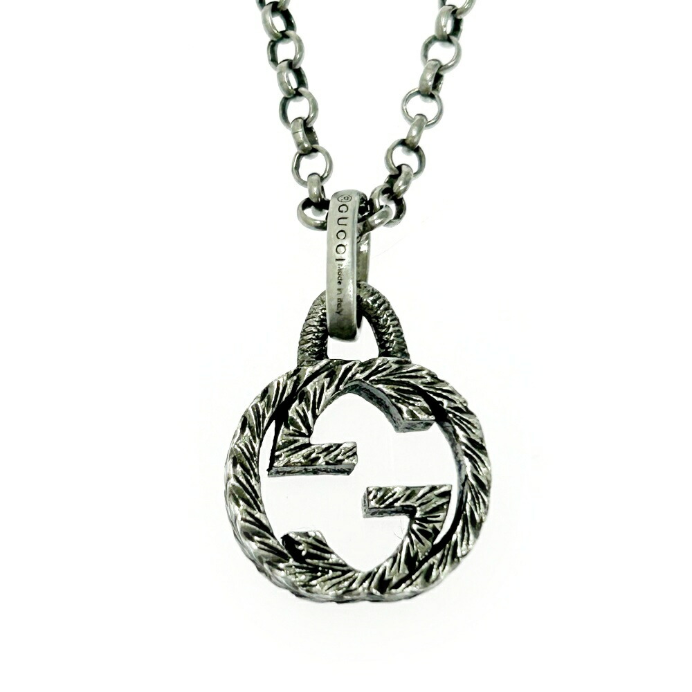 グッチ GUCCI アラベスク インターロッキング ネックレス 楽天市場】【中古】【箱付き】 GUCCI グッチ シルバー インター