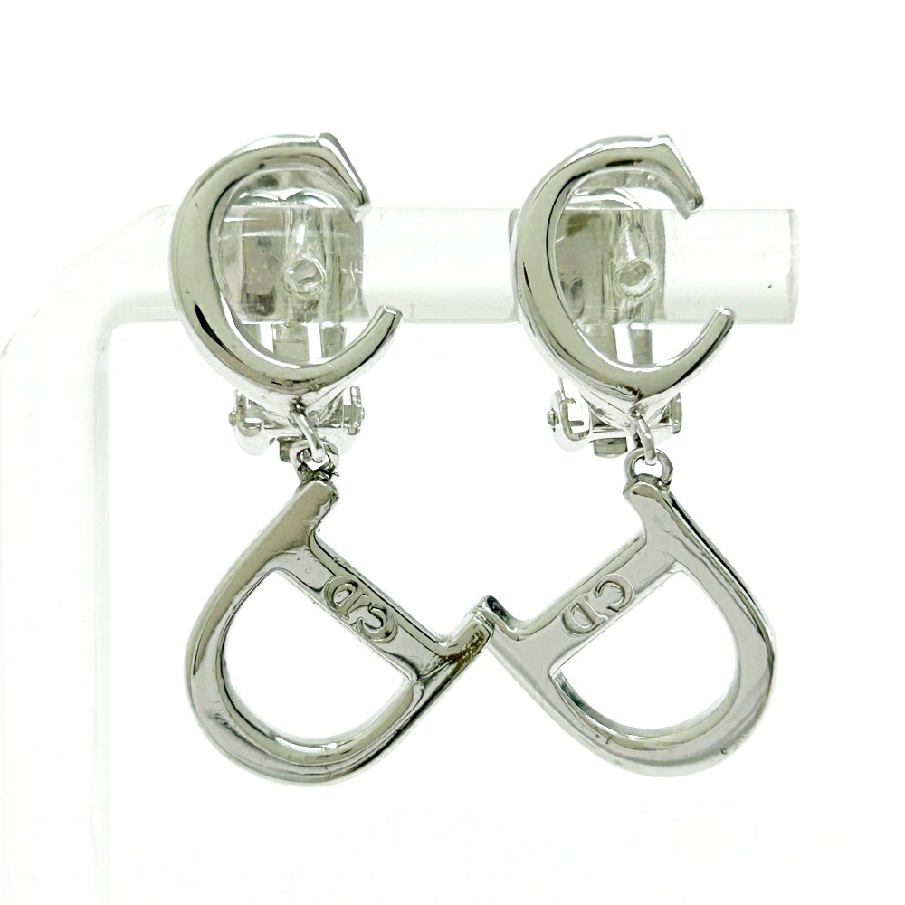 【中古】Christian Dior クリスチャンディオール メタル CDロゴ スイング イヤリング レディース シルバー 489962 イヤリング|ブランドショップ カラー