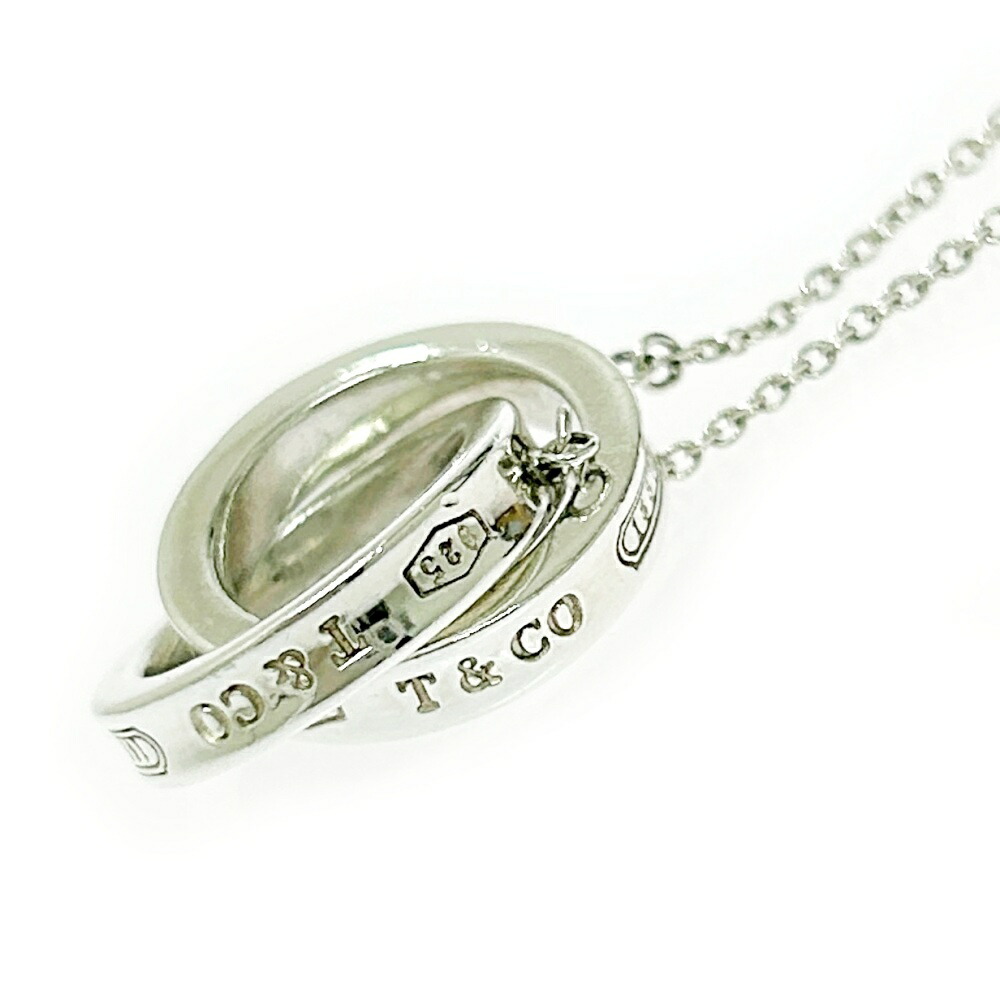 【中古】【保存袋付き】 TIFFANY&Co. ティファニー シルバー 1837 インターロッキング サークル ネックレス 5.0g 925刻印 501588 ネックレス