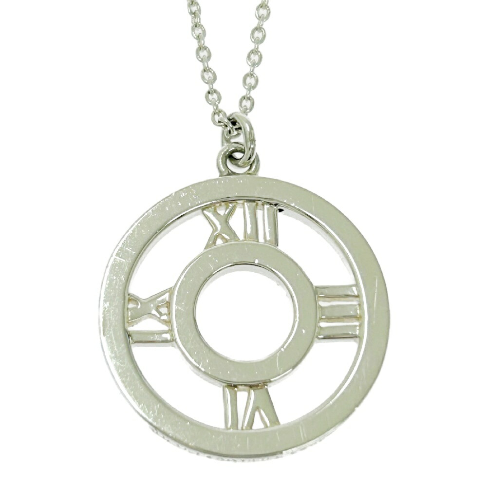 【中古】【箱付き】 TIFFANY&Co. ティファニー シルバー アトラス オープン メダリオン ネックレス 4.7g 925刻印 522138 ネックレス