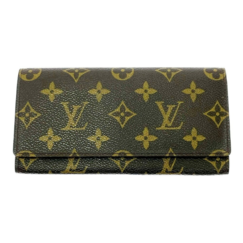 【中古】LOUIS VUITTON ルイ・ヴィトン M61818 モノグラム PVC ポルトフォイユ 3カルトクレディ 赤銅色 530598 長紙入れ