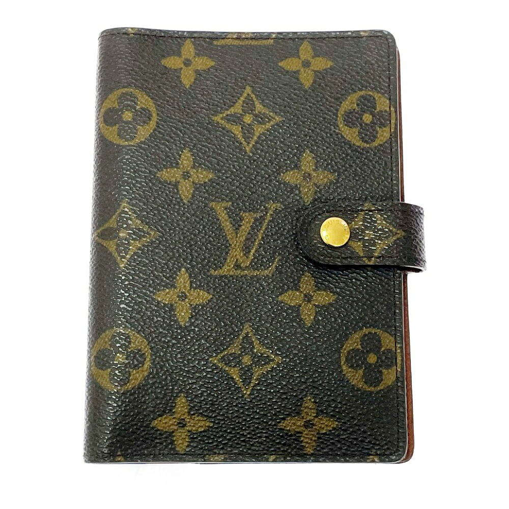 【中古】LOUIS VUITTON ルイ・ヴィトン R20005 モノグラム PVC アジェンダPM 手帳カバー ブラウン 531599 手帳カバー