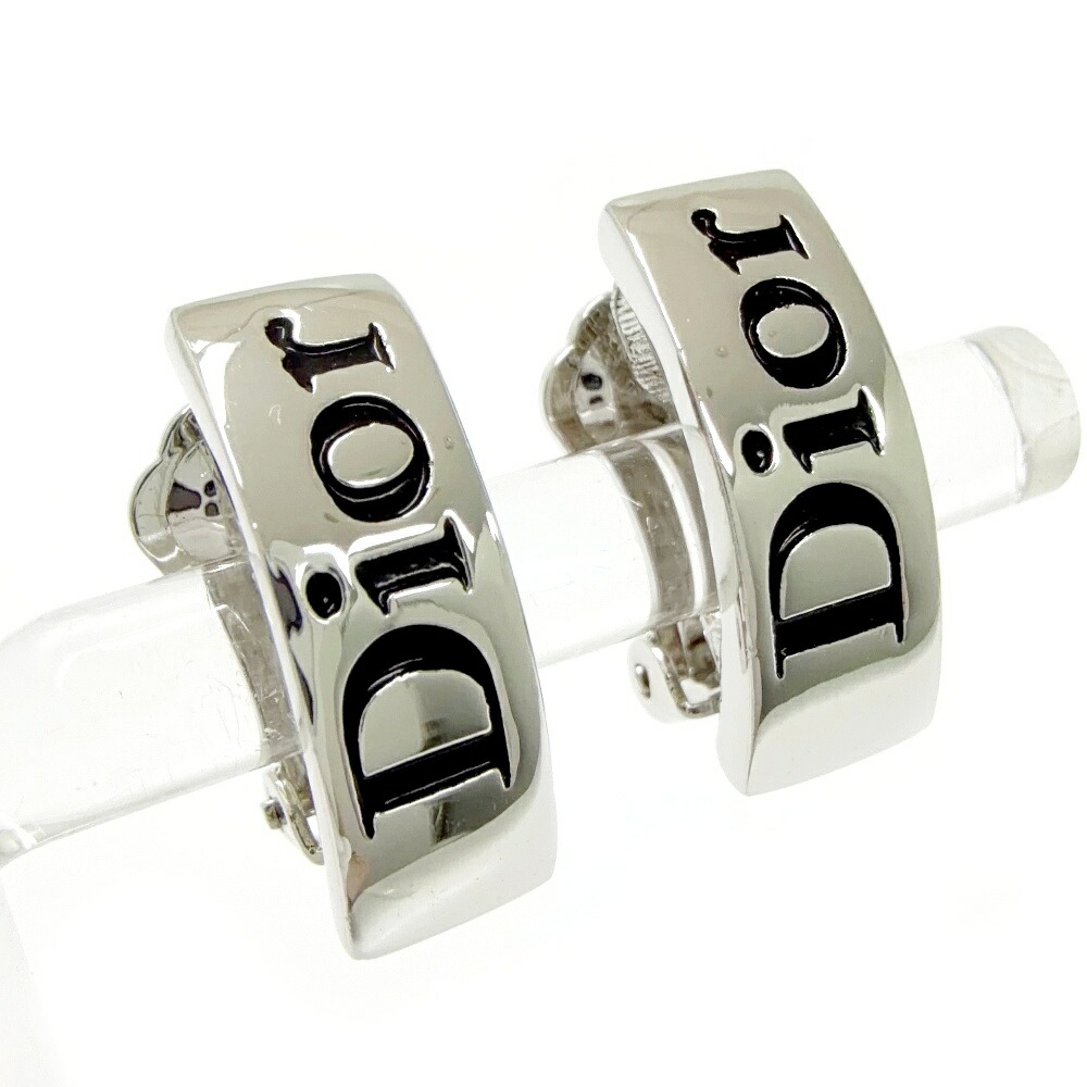 【中古】Christian Dior クリスチャンディオール メタル Diorロゴ イヤリング レディース シルバー 531146 イヤリング