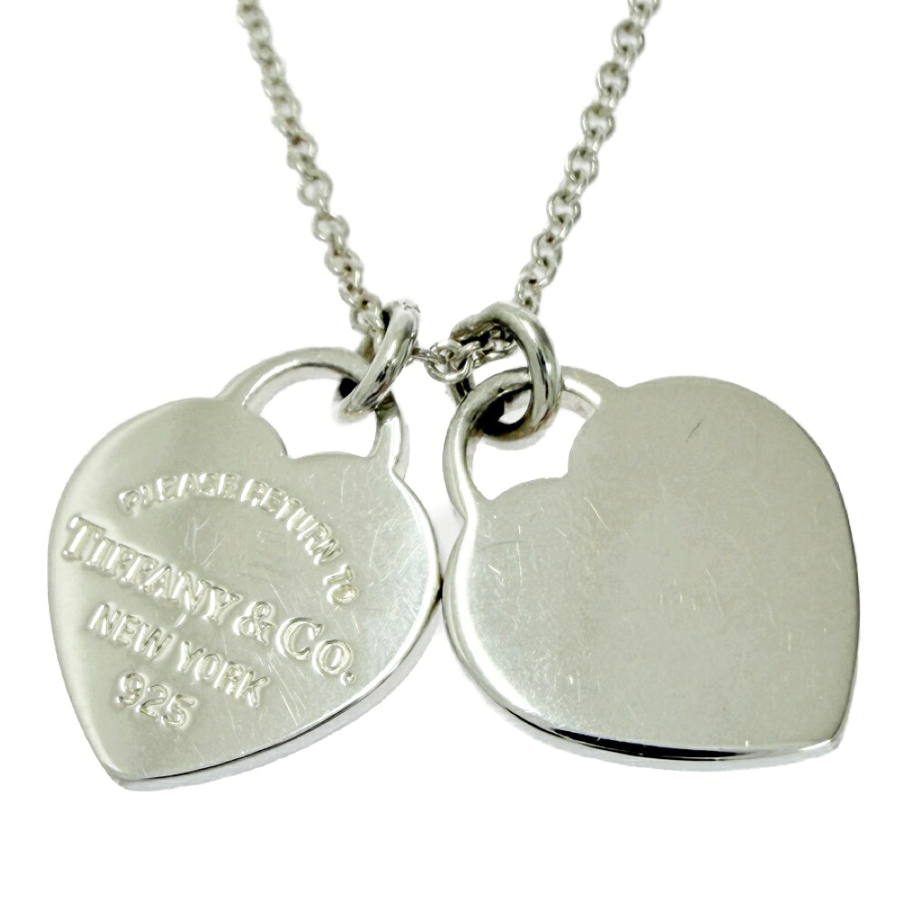 【中古】【箱付き】 TIFFANY&Co. ティファニー シルバー リターントゥ ミニ ダブルハート ネックレス 3.0g 925刻印 539395 ネックレス