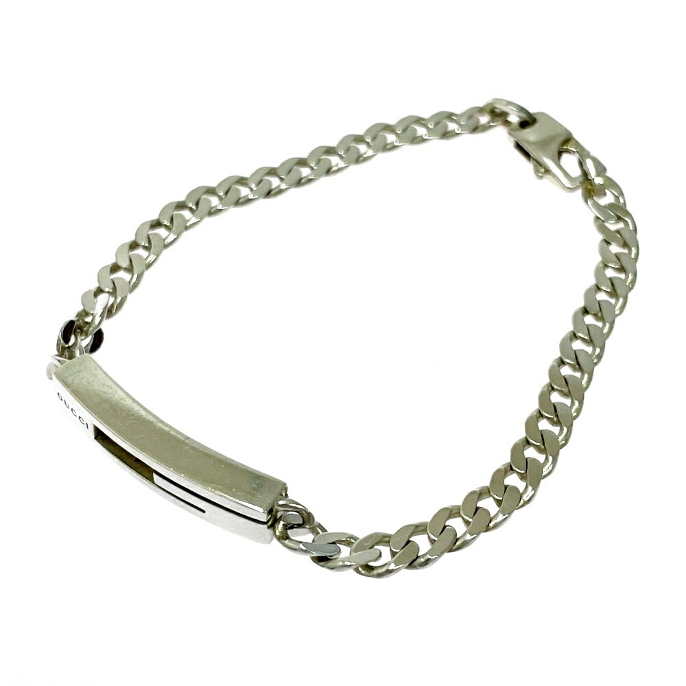 【中古】GUCCI グッチ しろがね色 カットアウトG 腕輪 8.9g 925目じるし 557805 腕輪