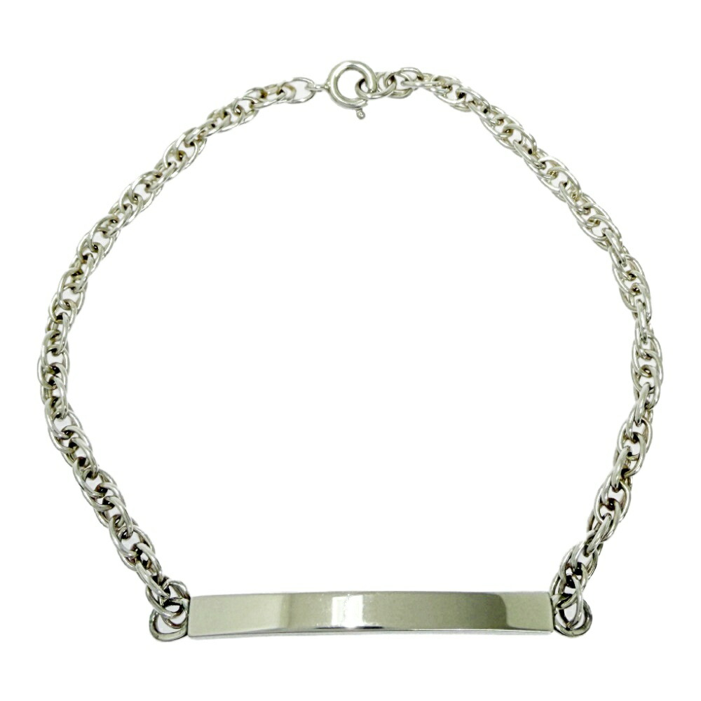 【中古】【箱付き添い人】 TIFFANY\u0026Co. ティファニー しろがね色 ID チェーン店 腕輪 5.0g STERLING目じるし 566467 腕輪