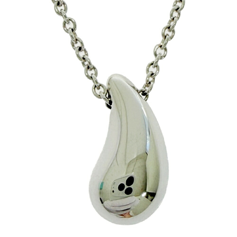 【中古】【箱付き添い人】 TIFFANY\u0026Co. ティファニー しろがね色 エルサペレッティ ティアドロップ 首飾り 3.2g 925目じるし 636833 首飾り