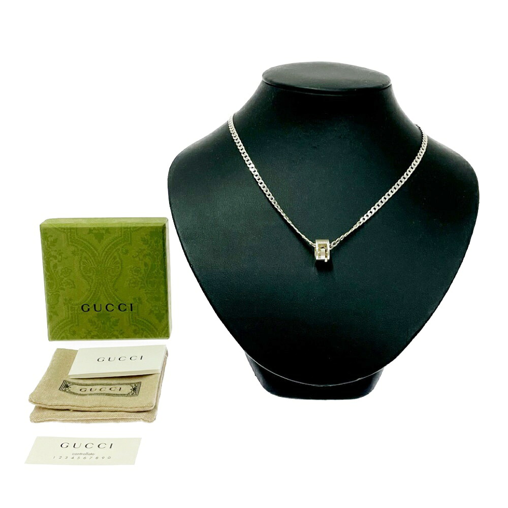 【中古】【箱付き】 GUCCI グッチ シルバー Gリング ネックレス 16.6g 925刻印 607375 ネックレス｜ブランドショップ　カラー