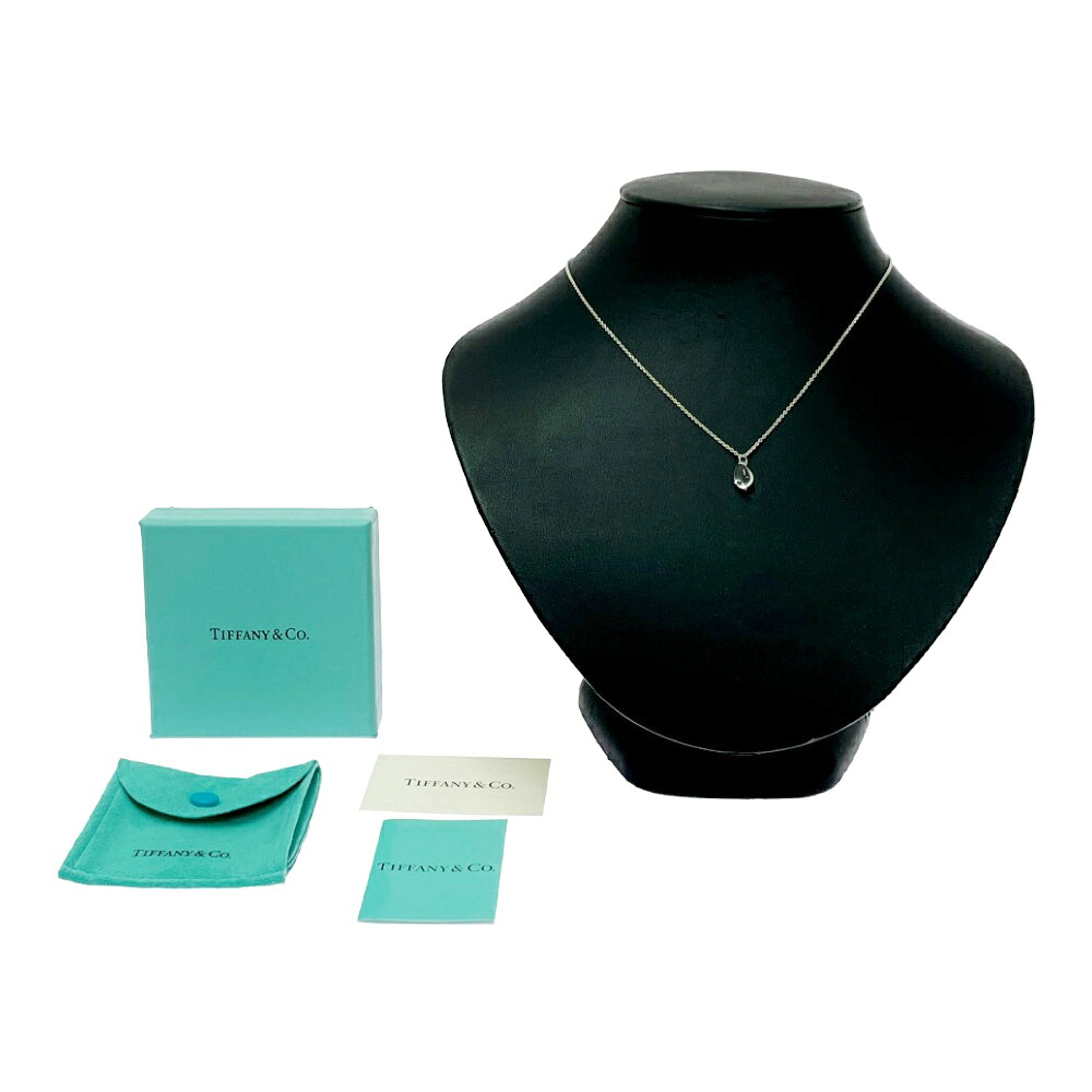 【中古】【箱付き】 TIFFANY&Co. ティファニー シルバー クリスタル ティアドロップ ネックレス 1.6g 925刻印 626605 ネックレス|ブランドショップ カラー