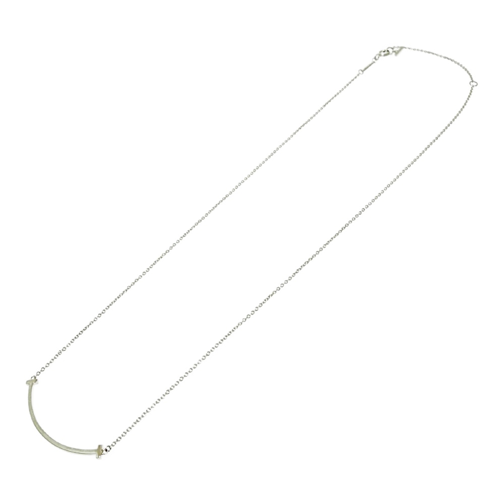 【中古】【箱付き】 TIFFANY&Co. ティファニー シルバー Tスマイル ネックレス 2.3g 925刻印 618685 ネックレス｜ブランドショップ　カラー