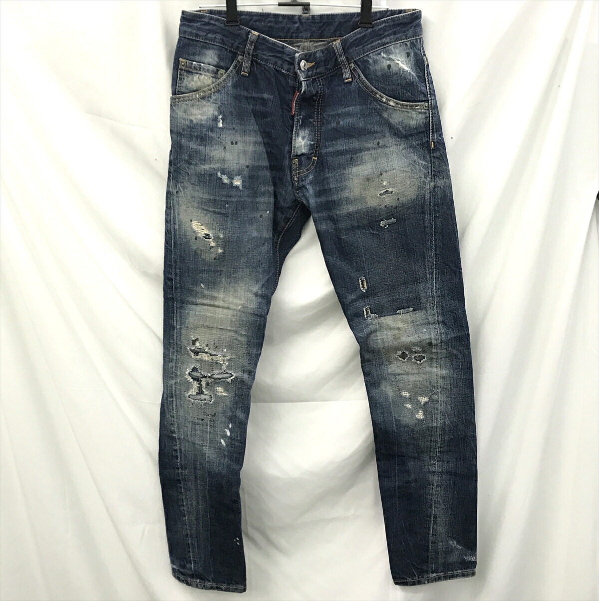DSQUARED2 ディースクエアード S74LB0053 S30309 イタリア製 不都合処理ジーンズ ズボン下 44 青色 BLU スキニー デニム 【中古品】 25-012723 ズボン・パンツ-メンズファッション