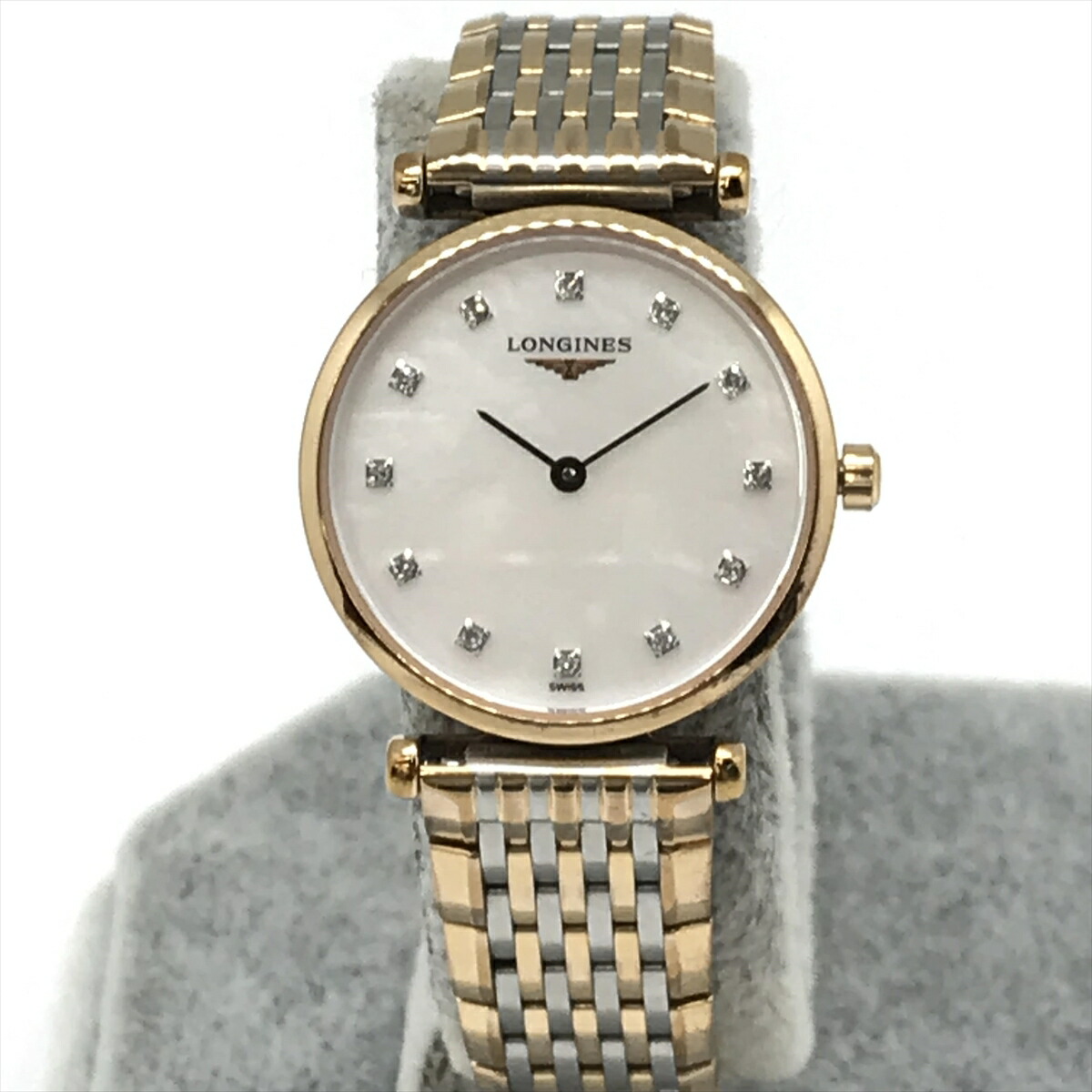 LONGINES ロンジン ゴールド　クオーツ　ダイヤ　可動品 LONGINES/ロンジン】 スクエア ダイヤ巻 腕時計 K18YGイエロー