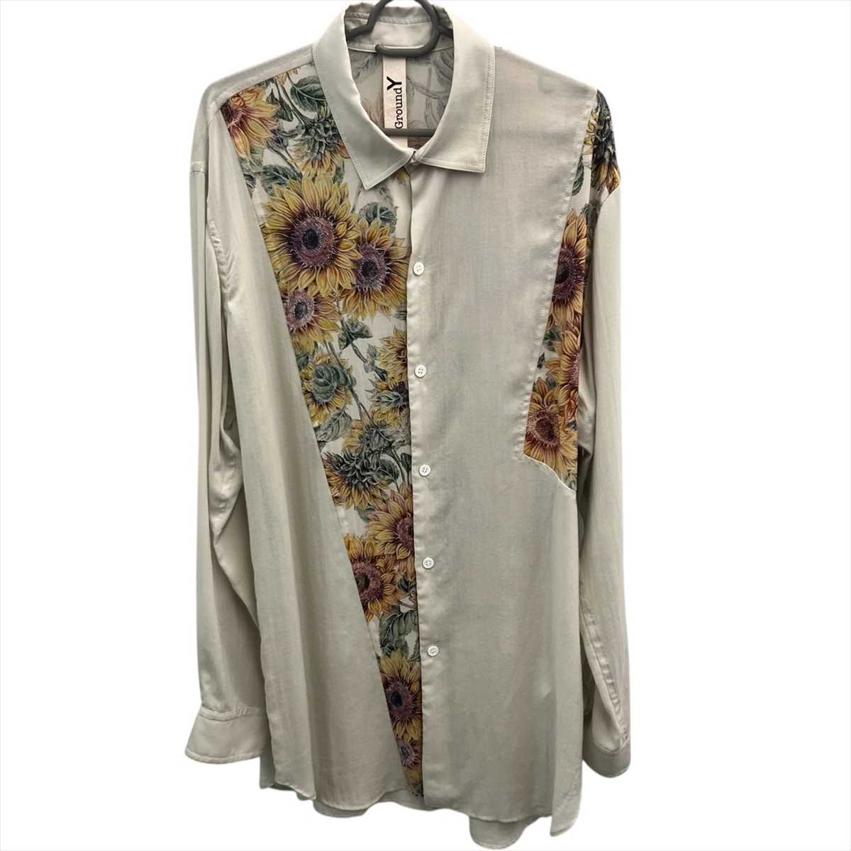 ジャケット・アウター groundY ZIPUP STANDING COLLAR LONG SHIRT 楽天市場】【中古】GROUND Y WOOL POLYESTER GABARDINE ZIP-UP