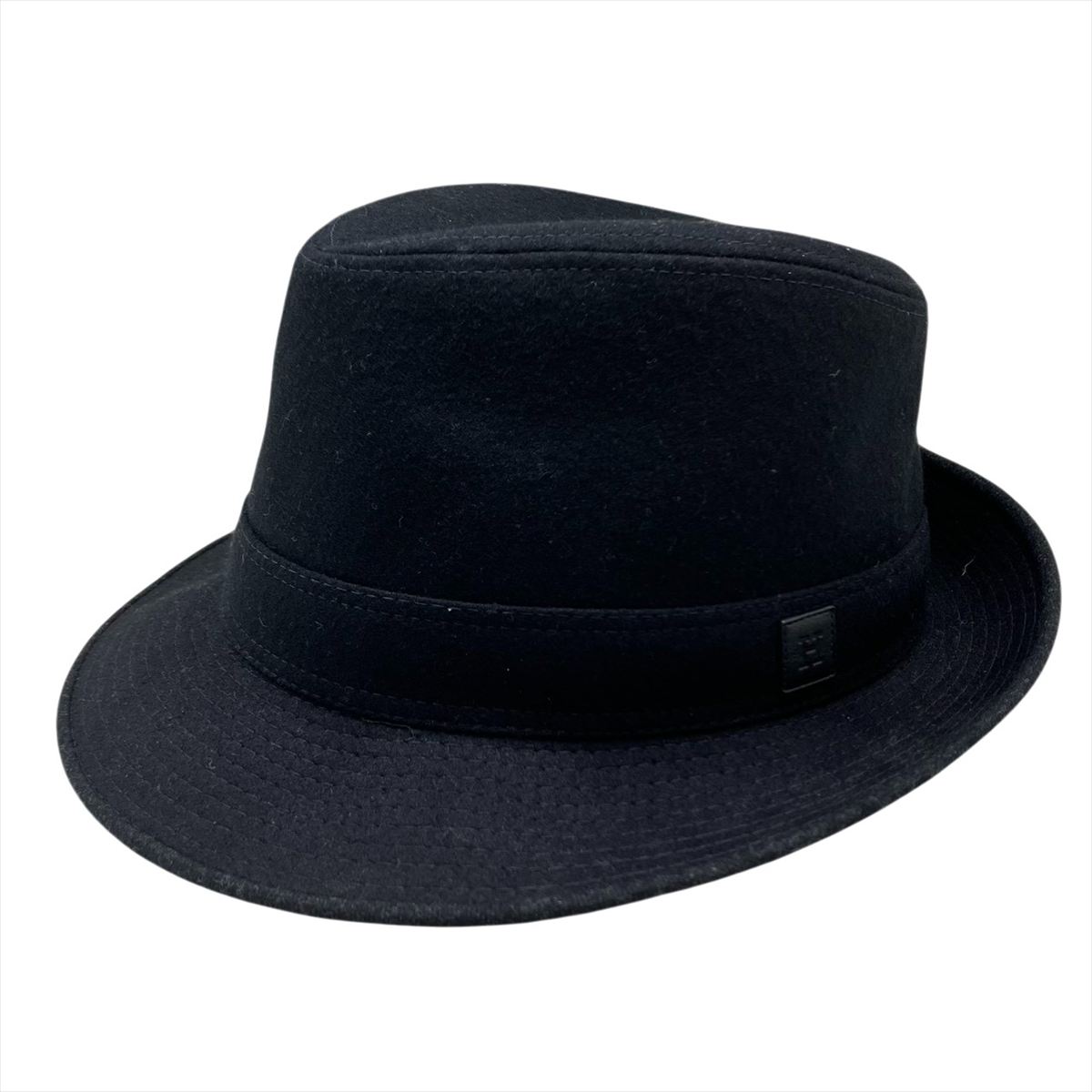 HERMES エルメス フェドラ ハット Hロゴ ブラック ウール&times;牛革 レザー サイズ59 メンズ 【中古品】 25-110333｜リサイクルマートブランド館