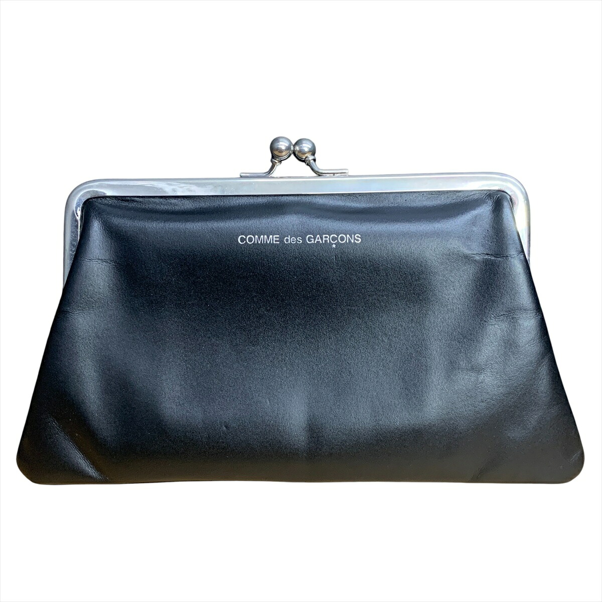 COMME des GARCONS WALLET KISS CLASP M/キスクラスプ M/ウォレット 銭入れ 札入れ パウダーコンパクト 黒いこと8Z-C072-051【中古品】O25-083018