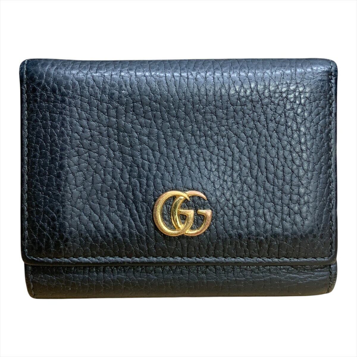 GUCCI グッチ 474746 プチマーモント コンパクトウォレット ブラック 【中古品】O25-091303｜リサイクルマートブランド館 10,875円