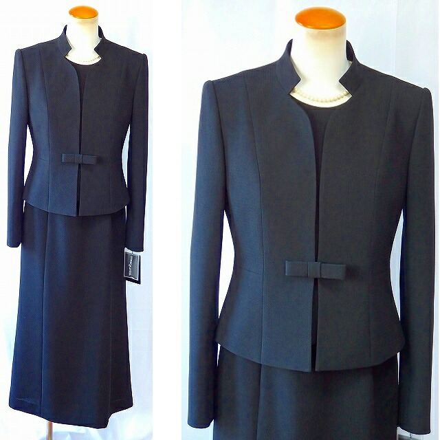 ブラックフォーマル レディース 礼服 女性 Georges Valentino ジョルジュ バレンチノ フォーマル 礼服 女性 喪服 アンサンブル ワンピース ジャケット オールシーズン スタンドカラー ロングスカート 上質素材 葬儀 葬式 法事 家族葬 卒業式 入学式 冠婚葬祭 結婚式