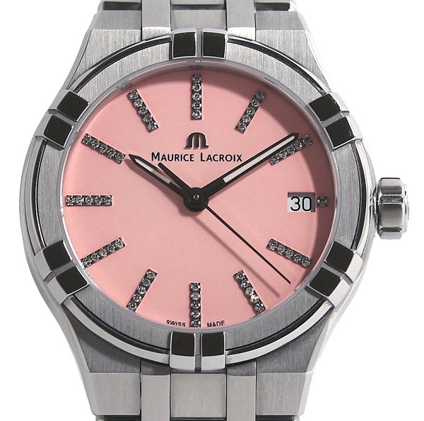 ★箱・ギャラ付！新品同様！MAURICE LACROIX モーリスラクロア AIKON QUARTZ COLOURS EDITION AI1106-SS002-550-1 クォーツ★