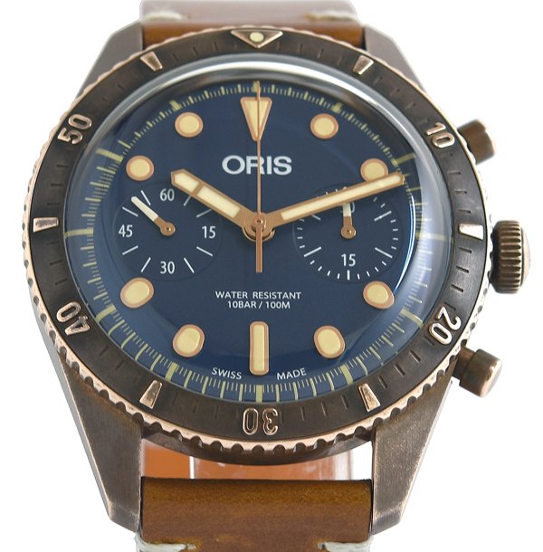 ★箱・ギャラ付！美品！ORIS オリス カール・ブラシア クロノグラフ リミテッドエディション 01 771 7744 3185-Set LS 自動巻き メンズ★