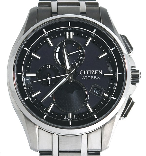 ★美品！CITIZEN シチズン ATTESA アテッサ ダイレクトフライト BY1001-66E H874-005HK01 光発電エコ・ドライブ メンズ★