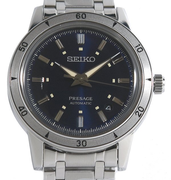 未使用！SEIKO セイコー PRESAGE プレザージュ Style60's SARY247 4R35-06H0 ネイビー文字盤 自動巻き メンズ 37,037円
