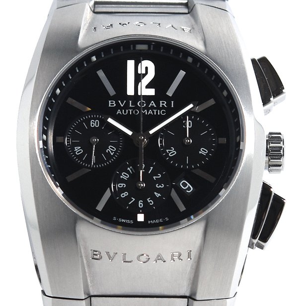 箱保付！美品！BVLGARI ブルガリ エルゴン EG35SCH クロノグラフ 自動巻き ボーイズ