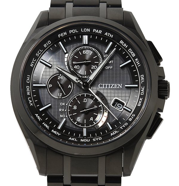 美品 CITIZEN シチズン ATTESA アテッサ AT8044-56E H804-T019731 黒いことチタンつづき物 エコ・運転 メンズ
