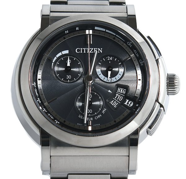 箱保付 美品 CITIZEN シチズン シリーズエイト 804 ダイレクトフライト CNS72-0041 H610-T015182 エコ・ドライブ電波時計 メンズ｜Brand グランツ　店