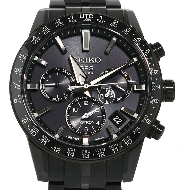 箱付 美品 SEIKO セイコー ASTRON アストロン SBXC037 5X53-0AB0 黒いこと文字記号盤 GPSソーラー メンズ