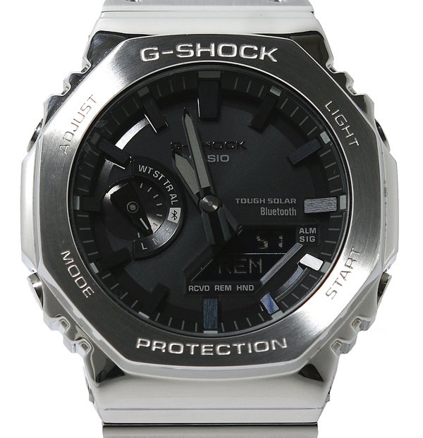 箱保付 美品 CASIO カシオ G-SHOCK ジーショック GM-B2100D-1AJF フルメタルモデル 手ごわいソーラー メンズ