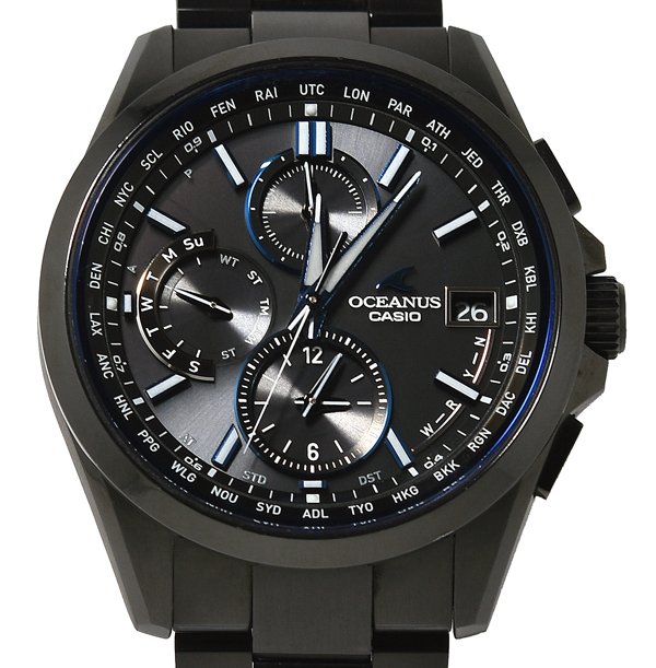 美品 CASIO カシオ OCEANUS オシアナス OCW-T2600B-1AJF 古典派音楽伝達ルート オール黒いこと 手ごわいソーラー メンズ