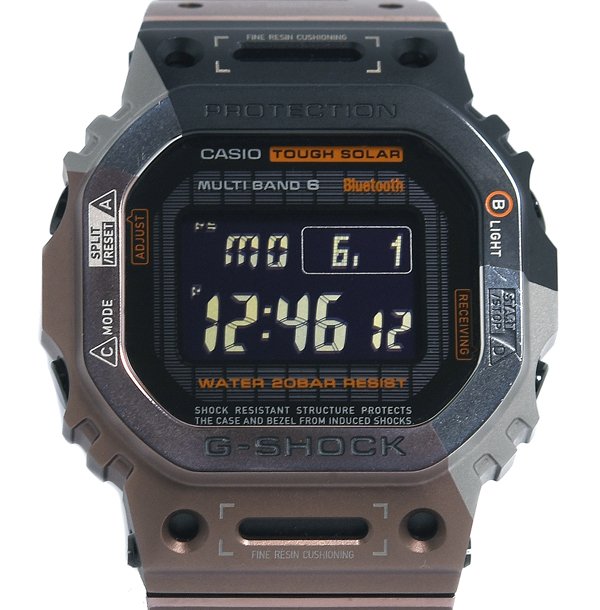 箱保付 美品 CASIO カシオ G-SHOCK GMW-B5000TVB-1JR 盛りだくさん金属元素 Bluetooth積み上げる 電磁波ソーラー メンズ