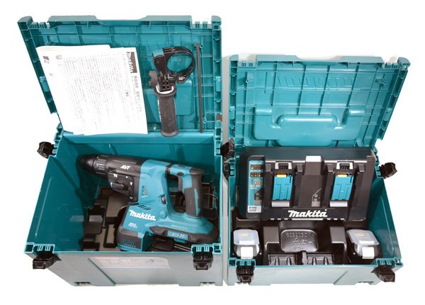 新品 未当て嵌める Makita マキタ HR282DPG2 28粍 申し受ける式ハンマドリル 蓄電池(BL1860B)２個 申し受ける器(DC18RD)付