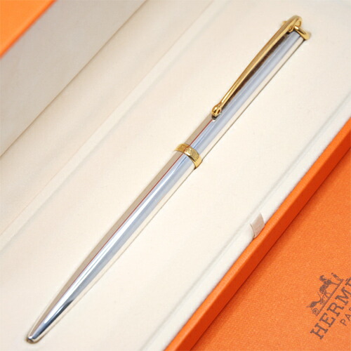 楽天市場】エルメス HERMES ノーチラス ボールペン シルバー ブラック