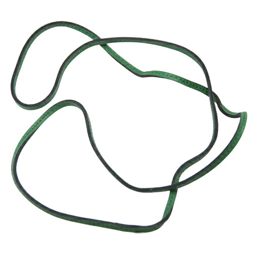 エルメス ラニエール ネックレス グリーン/ストラップ レザー 革紐【中古】