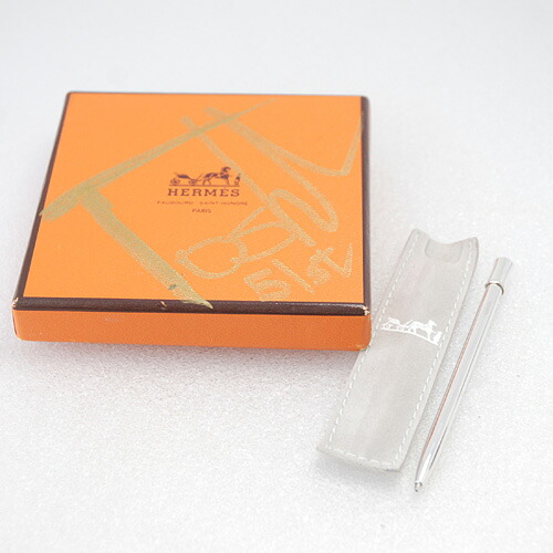 楽天市場】エルメス HERMES ボールペン（青） シルバーxインク青