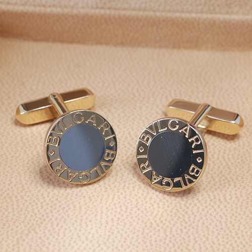 楽天市場】ブルガリ カフス カフリンクス K18YG オニキス2P ブルガリ