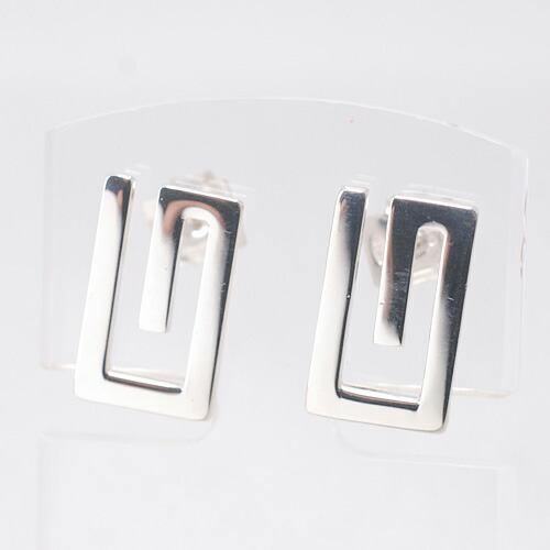 楽天市場】グッチ GUCCI ピアス G ロゴ スクエア K18WG ※片方のみ