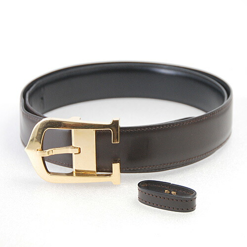 【美品】Cartier Cアロンジェ リバーシブルベルト シルバー 金具　刻印 極美品】Cartier Cアロンジェ リバーシブルベルト シルバー 金具