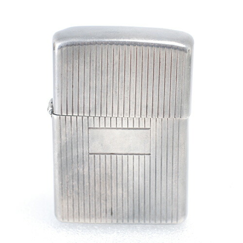 ジッポ ジッポー ZIPPO スターリングシルバー SV925 オイル ライター 縦ライン エンジンターン 左寄 1984年 【中古】