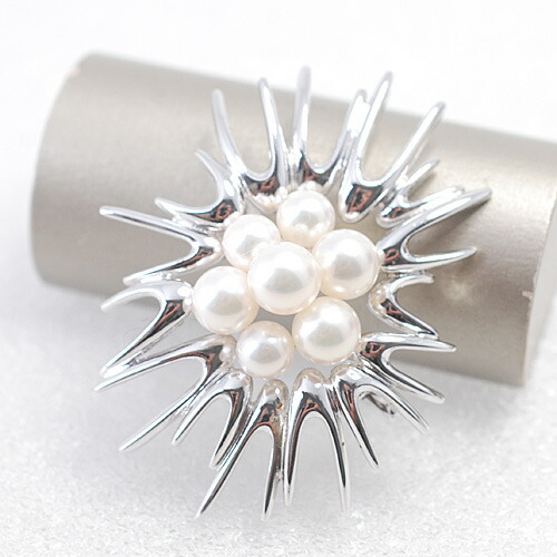 楽天市場】【中古】MIKIMOTO ミキモト リーフモチーフ ブローチ