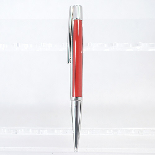 S.T.DUPONT デュポン DEFI デフィ ボールペン 頬べに×しろがね色色つや 捩じり式 Ｍ字インキ 書きあらわす突きとめる済み【中古】