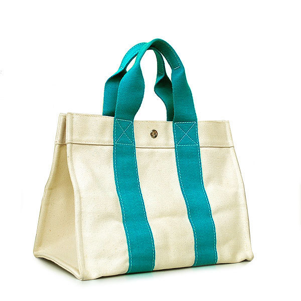 送料無料 本物 Hermes トートバッグ エルメス ボラボラpm キャンバストートバック ホワイト ブルー レディース バッグ メンズ おしゃれ リゾート 558 54ｍ リユースブランドmedaka