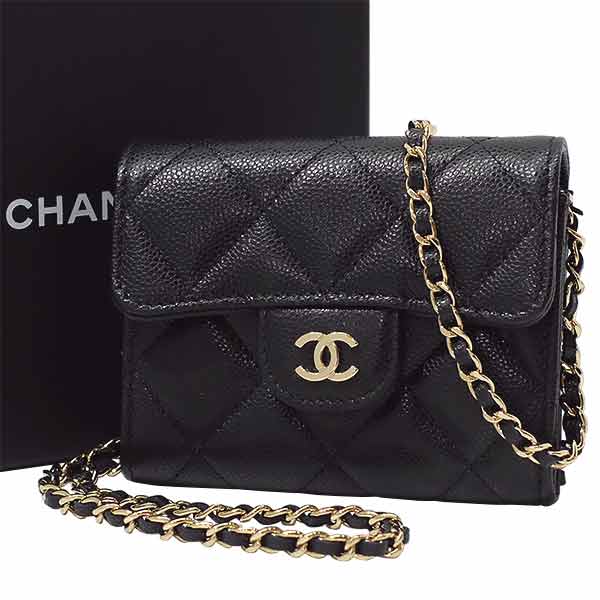 楽天市場】【財布】CHANEL シャネル セブルガ キャビアスキン ココ