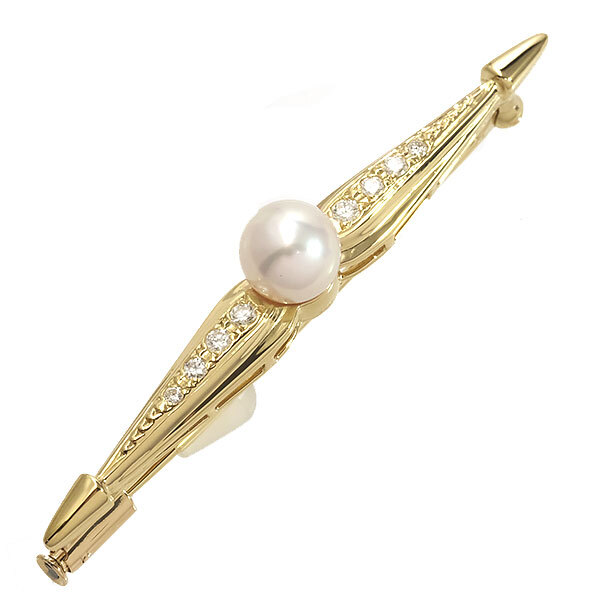 楽天市場】MIKIMOTO / ミキモト パールブローチ K18YG 5.8~6.0mm