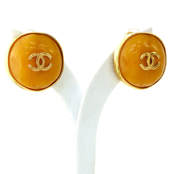 シャネル ゴールドプレート ラウンド ココマーク イヤリング 98P CHANEL シャネル ココマーク ラウンド イヤリング 丸型 GP
