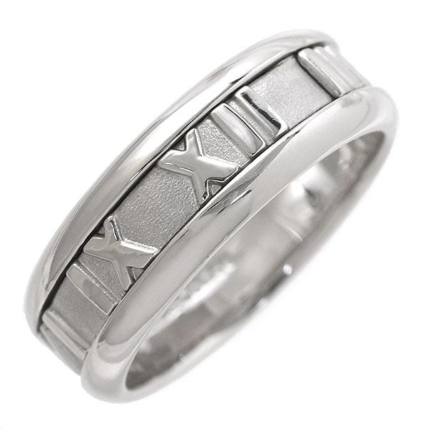 送料無料 本物 TIFFANY&Co. ティファニーアトラスリング 指輪 750 K18WGホワイトゴールド 15号 仕上げ済み レディース メンズ おしゃれ 58797M|リユースブランドMEDAKA